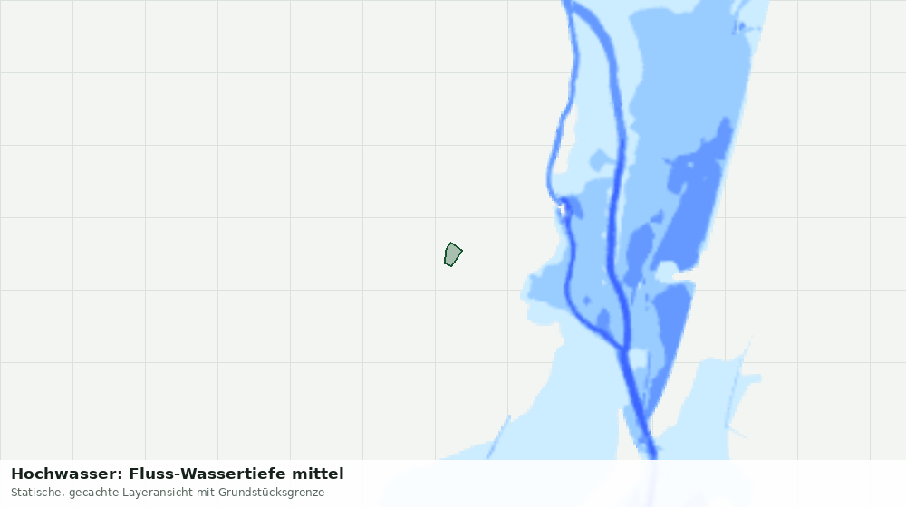Statische Kartenansicht: Hochwasser: Fluss-Wassertiefe mittel