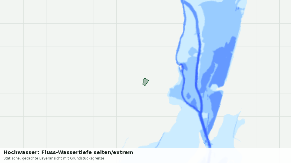 Statische Kartenansicht: Hochwasser: Fluss-Wassertiefe selten/extrem