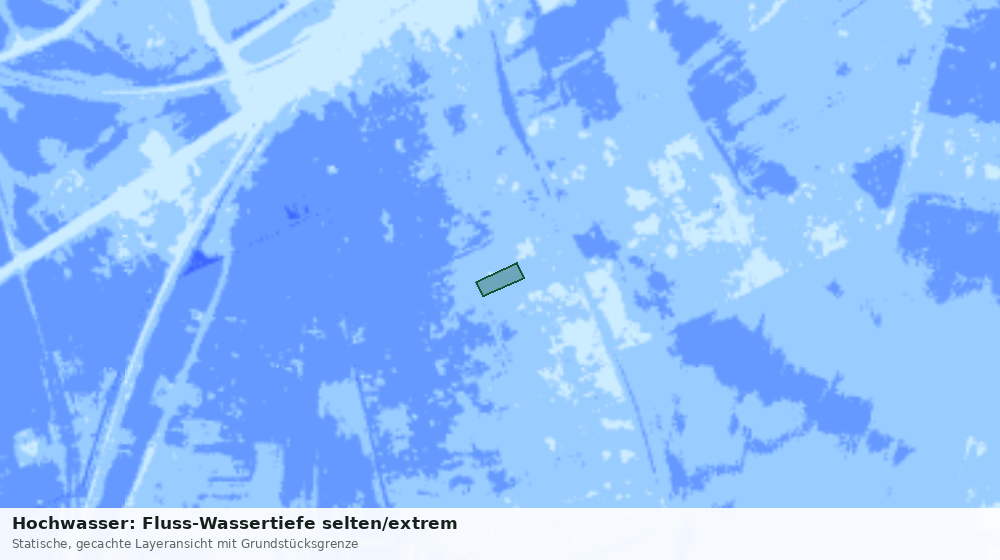 Statische Kartenansicht: Hochwasser: Fluss-Wassertiefe selten/extrem