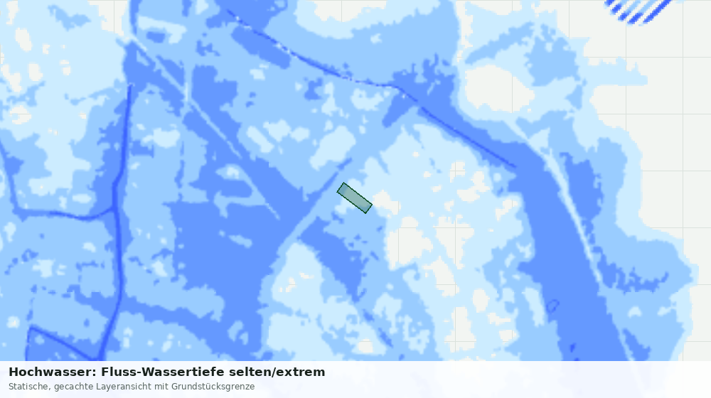 Statische Kartenansicht: Hochwasser: Fluss-Wassertiefe selten/extrem