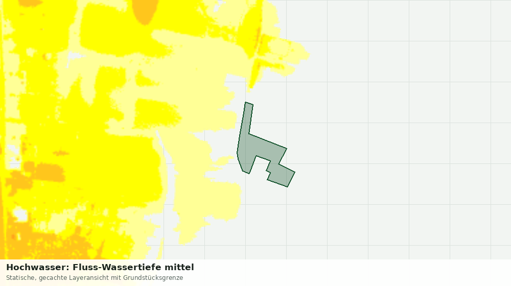 Statische Kartenansicht: Hochwasser: Fluss-Wassertiefe mittel