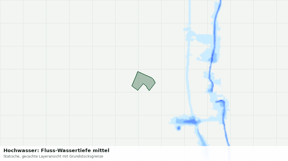 Statische Kartenansicht: Hochwasser: Fluss-Wassertiefe mittel