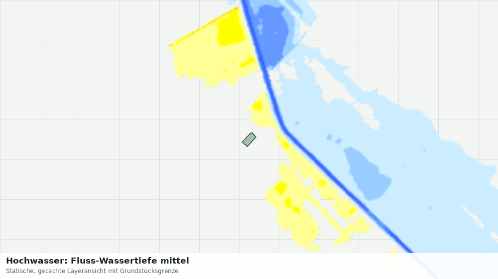Statische Kartenansicht: Hochwasser: Fluss-Wassertiefe mittel