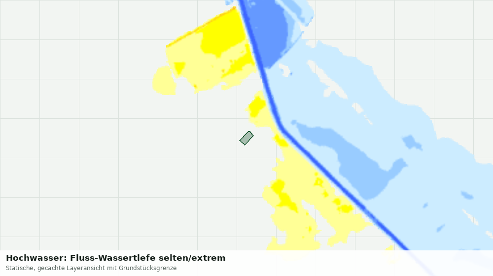Statische Kartenansicht: Hochwasser: Fluss-Wassertiefe selten/extrem