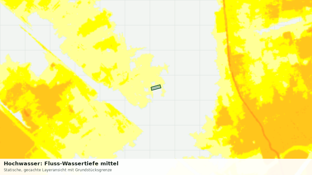 Statische Kartenansicht: Hochwasser: Fluss-Wassertiefe mittel