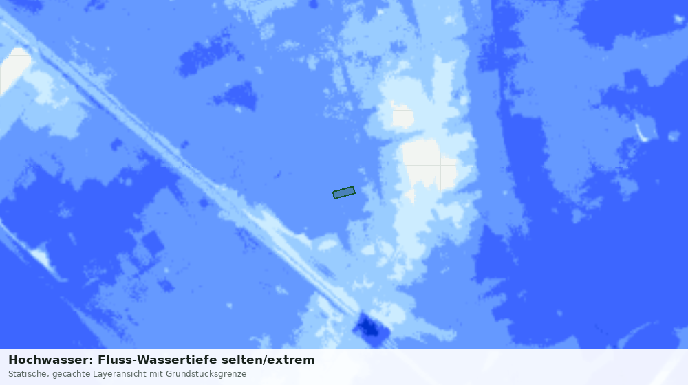 Statische Kartenansicht: Hochwasser: Fluss-Wassertiefe selten/extrem