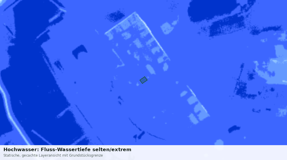 Statische Kartenansicht: Hochwasser: Fluss-Wassertiefe selten/extrem