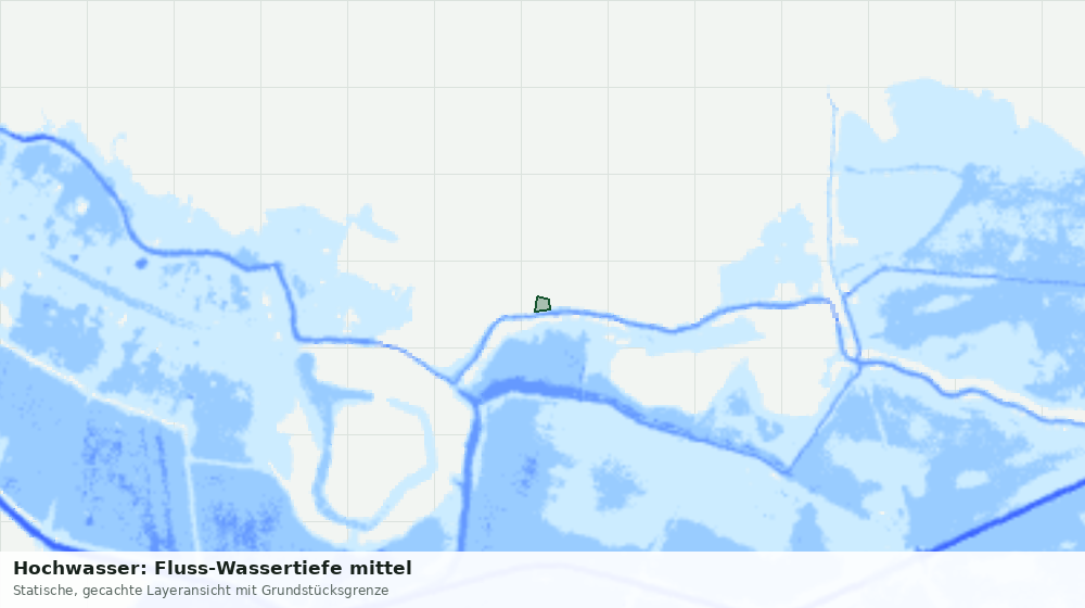 Statische Kartenansicht: Hochwasser: Fluss-Wassertiefe mittel