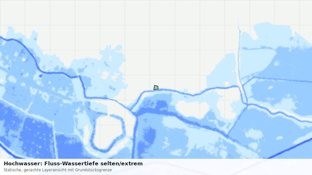 Statische Kartenansicht: Hochwasser: Fluss-Wassertiefe selten/extrem