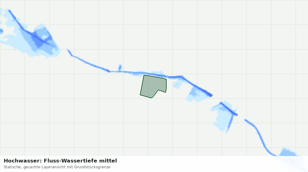 Statische Kartenansicht: Hochwasser: Fluss-Wassertiefe mittel
