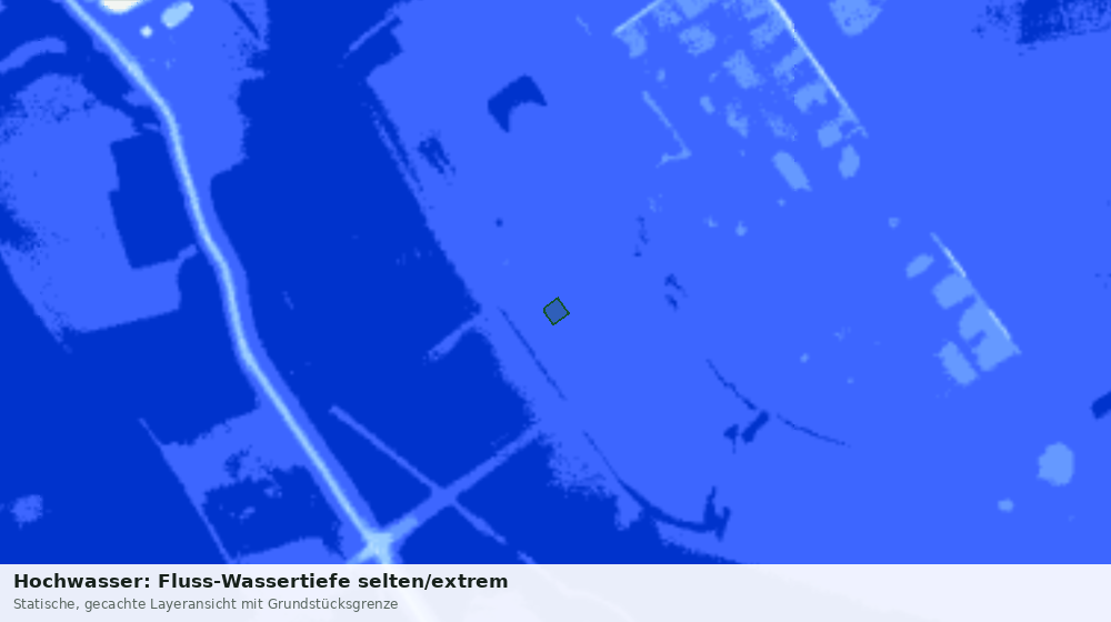 Statische Kartenansicht: Hochwasser: Fluss-Wassertiefe selten/extrem
