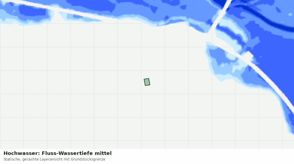 Statische Kartenansicht: Hochwasser: Fluss-Wassertiefe mittel