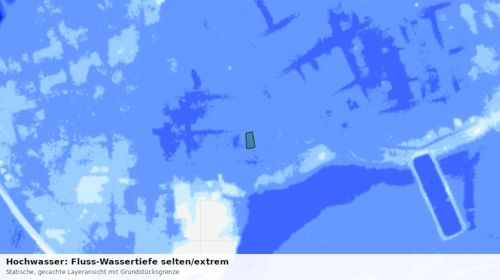Statische Kartenansicht: Hochwasser: Fluss-Wassertiefe selten/extrem