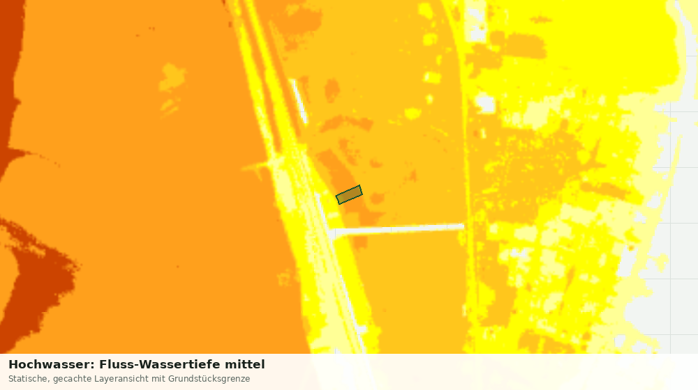 Statische Kartenansicht: Hochwasser: Fluss-Wassertiefe mittel