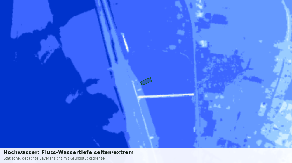 Statische Kartenansicht: Hochwasser: Fluss-Wassertiefe selten/extrem