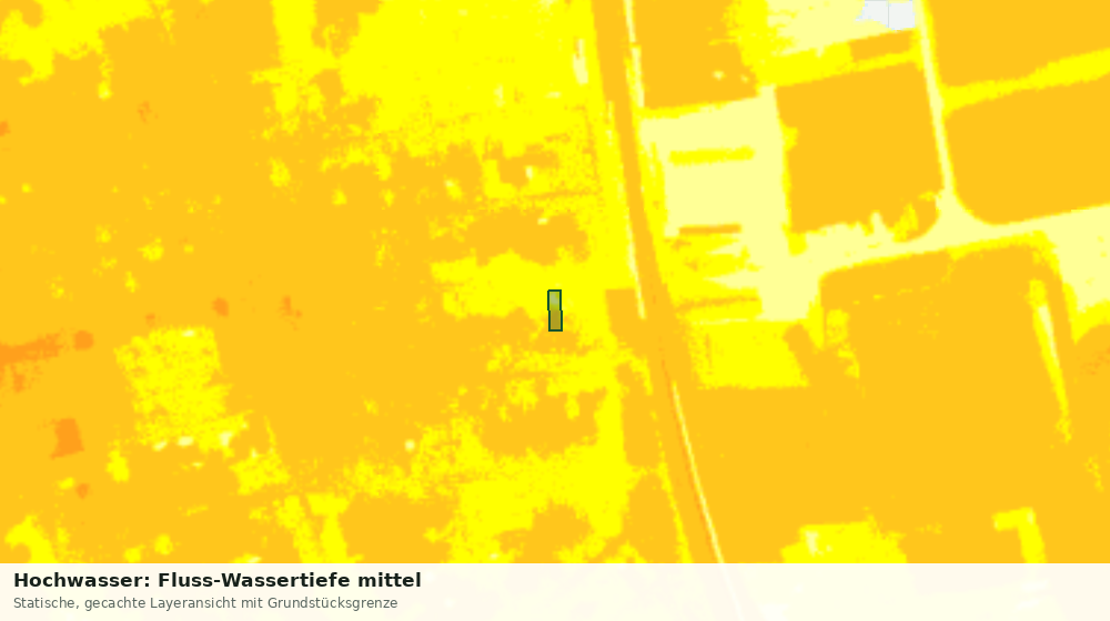 Statische Kartenansicht: Hochwasser: Fluss-Wassertiefe mittel