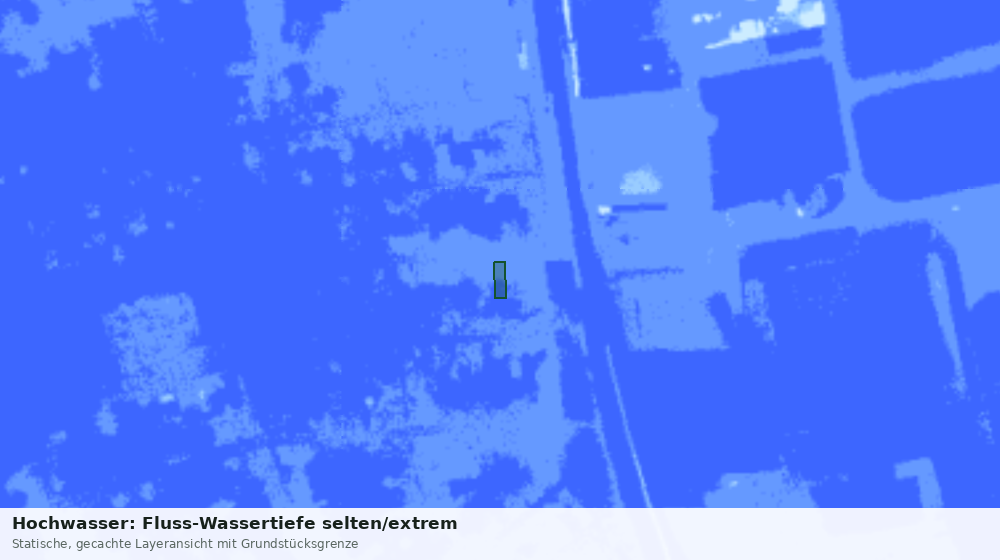Statische Kartenansicht: Hochwasser: Fluss-Wassertiefe selten/extrem
