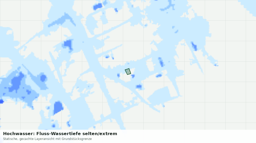 Statische Kartenansicht: Hochwasser: Fluss-Wassertiefe selten/extrem