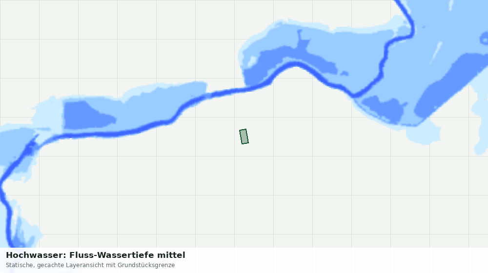 Statische Kartenansicht: Hochwasser: Fluss-Wassertiefe mittel