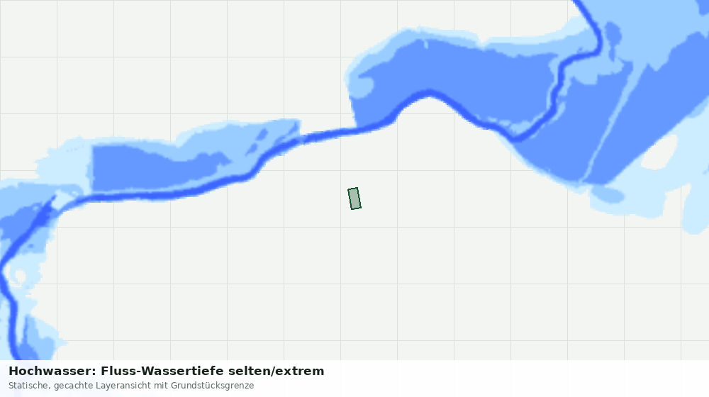 Statische Kartenansicht: Hochwasser: Fluss-Wassertiefe selten/extrem