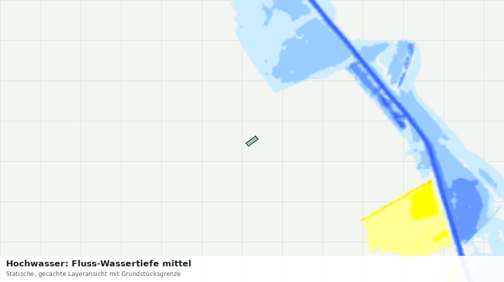 Statische Kartenansicht: Hochwasser: Fluss-Wassertiefe mittel