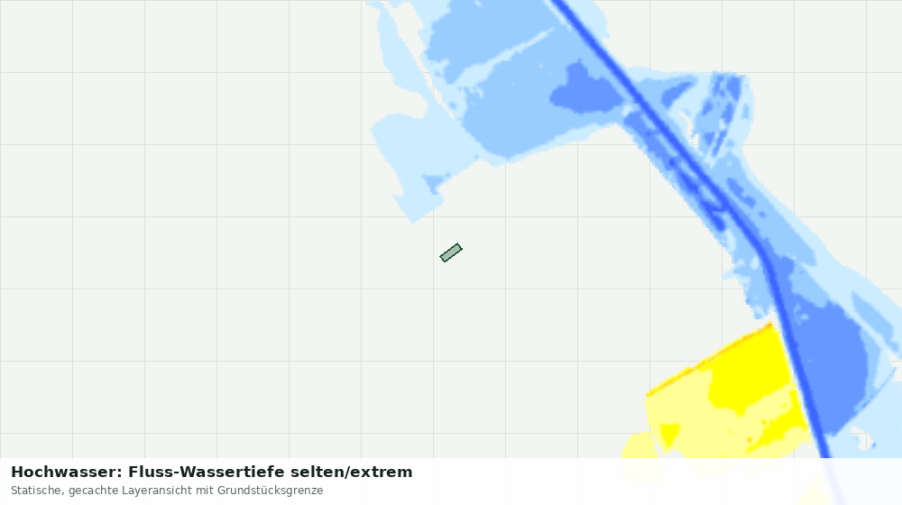 Statische Kartenansicht: Hochwasser: Fluss-Wassertiefe selten/extrem
