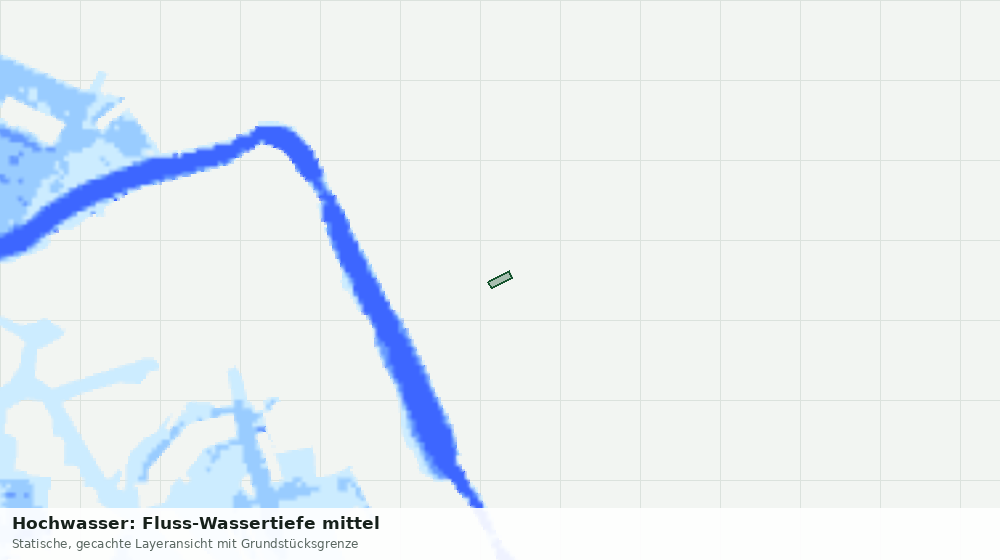 Statische Kartenansicht: Hochwasser: Fluss-Wassertiefe mittel
