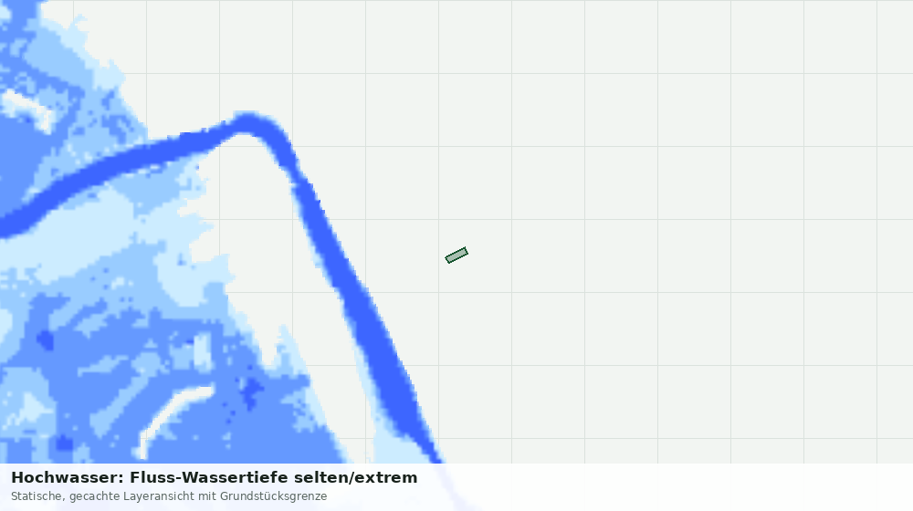 Statische Kartenansicht: Hochwasser: Fluss-Wassertiefe selten/extrem