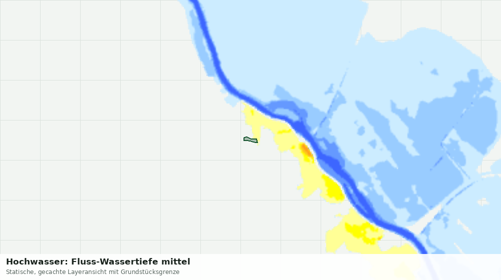 Statische Kartenansicht: Hochwasser: Fluss-Wassertiefe mittel