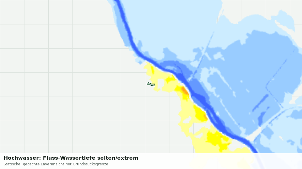 Statische Kartenansicht: Hochwasser: Fluss-Wassertiefe selten/extrem