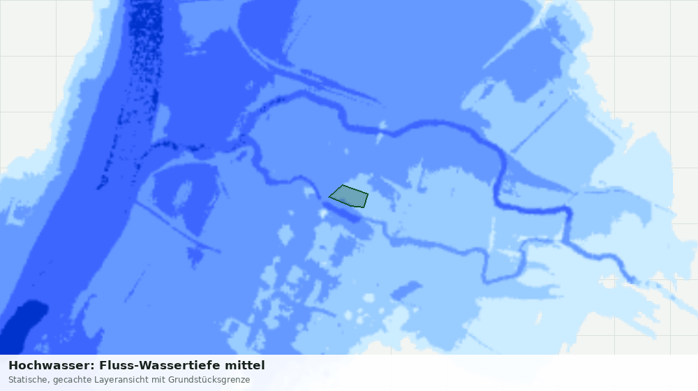 Statische Kartenansicht: Hochwasser: Fluss-Wassertiefe mittel