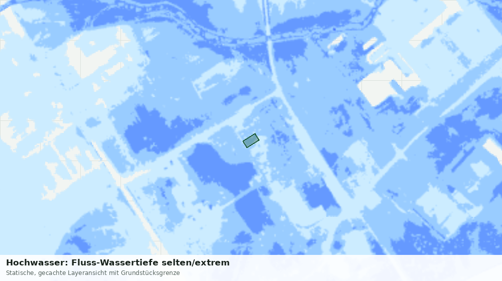 Statische Kartenansicht: Hochwasser: Fluss-Wassertiefe selten/extrem