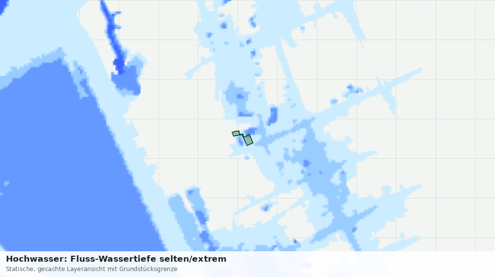 Statische Kartenansicht: Hochwasser: Fluss-Wassertiefe selten/extrem
