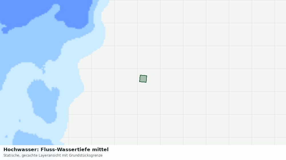 Statische Kartenansicht: Hochwasser: Fluss-Wassertiefe mittel
