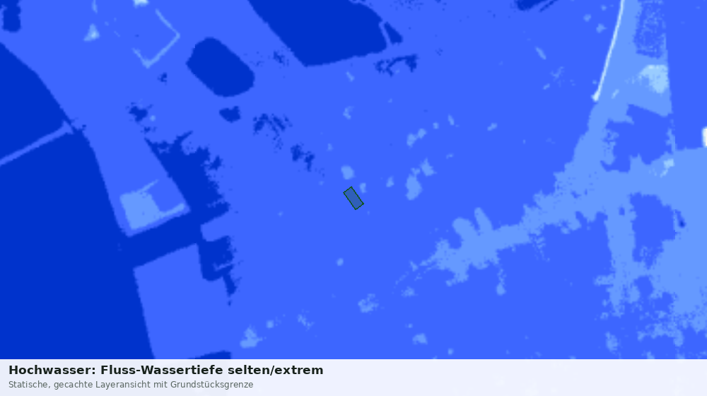 Statische Kartenansicht: Hochwasser: Fluss-Wassertiefe selten/extrem