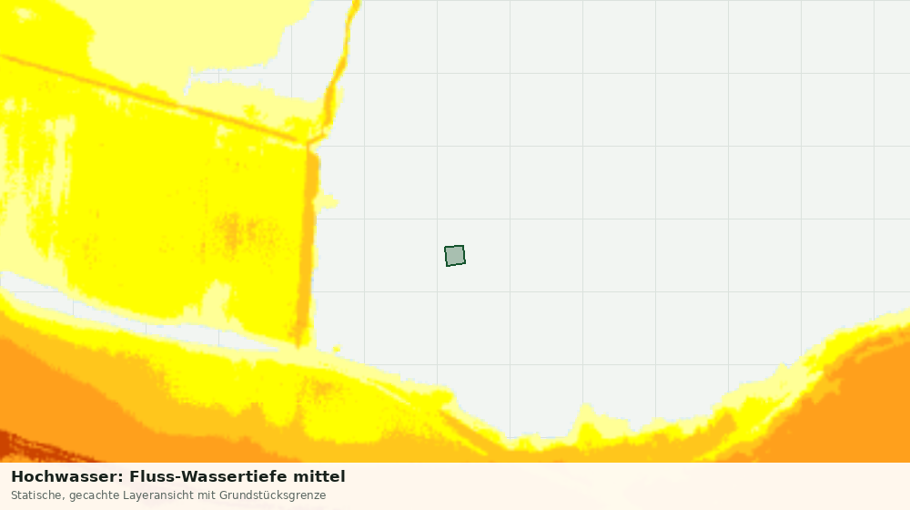 Statische Kartenansicht: Hochwasser: Fluss-Wassertiefe mittel