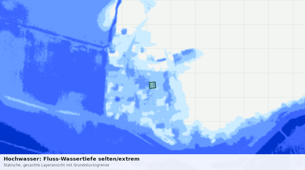 Statische Kartenansicht: Hochwasser: Fluss-Wassertiefe selten/extrem