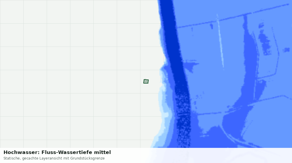 Statische Kartenansicht: Hochwasser: Fluss-Wassertiefe mittel