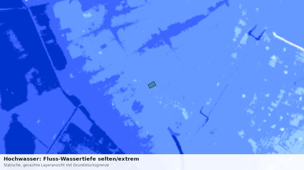 Statische Kartenansicht: Hochwasser: Fluss-Wassertiefe selten/extrem