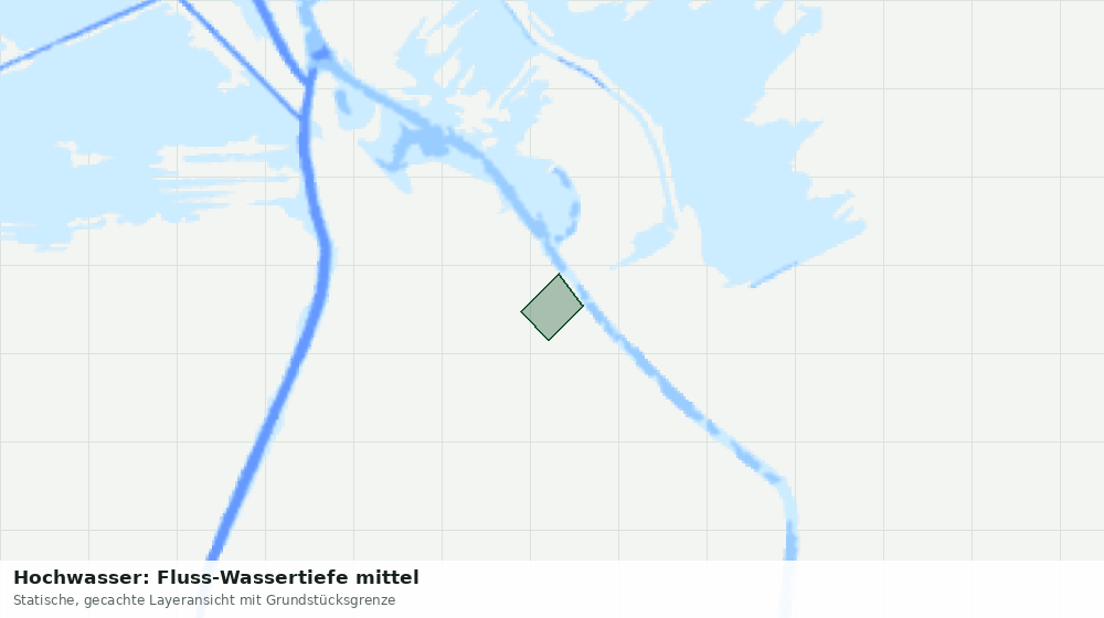 Statische Kartenansicht: Hochwasser: Fluss-Wassertiefe mittel