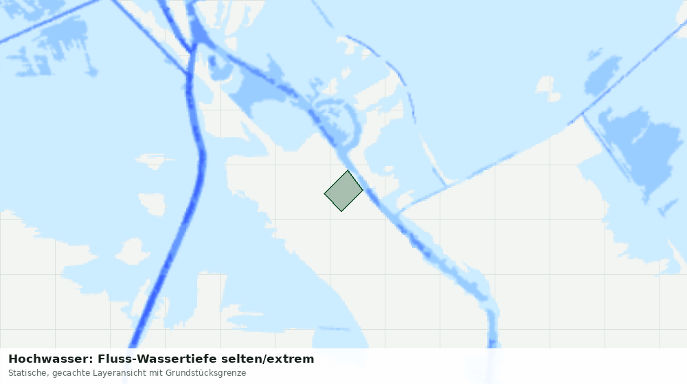 Statische Kartenansicht: Hochwasser: Fluss-Wassertiefe selten/extrem