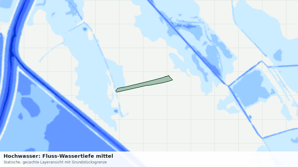 Statische Kartenansicht: Hochwasser: Fluss-Wassertiefe mittel