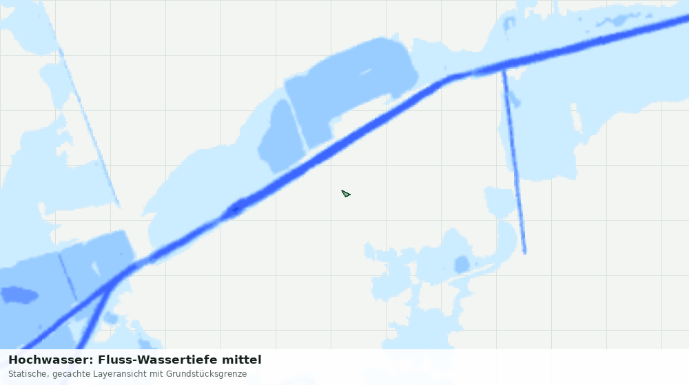 Statische Kartenansicht: Hochwasser: Fluss-Wassertiefe mittel