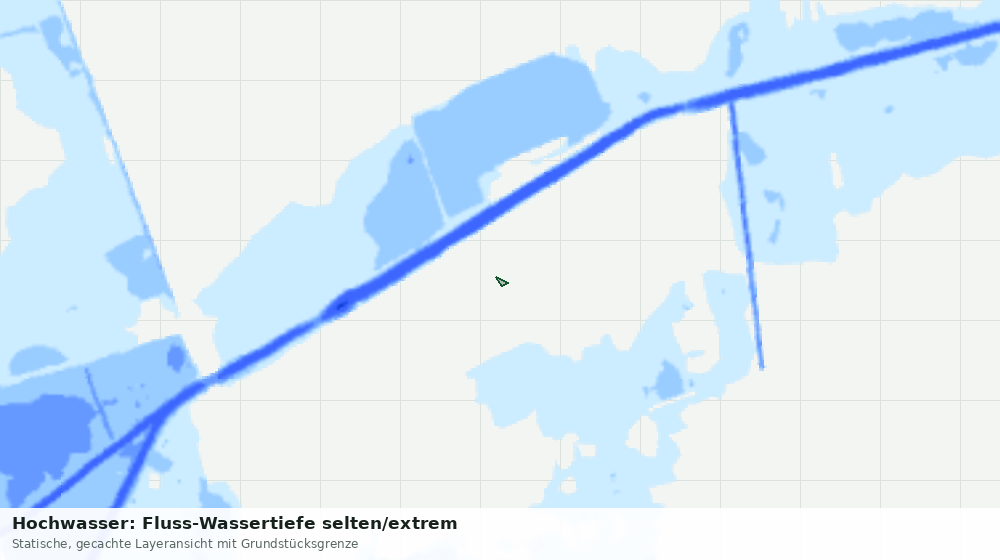 Statische Kartenansicht: Hochwasser: Fluss-Wassertiefe selten/extrem