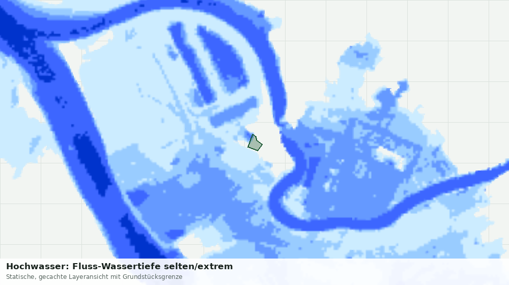 Statische Kartenansicht: Hochwasser: Fluss-Wassertiefe selten/extrem