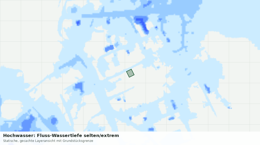 Statische Kartenansicht: Hochwasser: Fluss-Wassertiefe selten/extrem