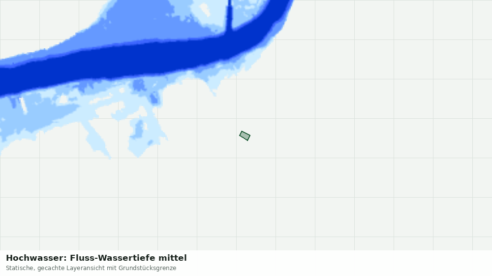 Statische Kartenansicht: Hochwasser: Fluss-Wassertiefe mittel