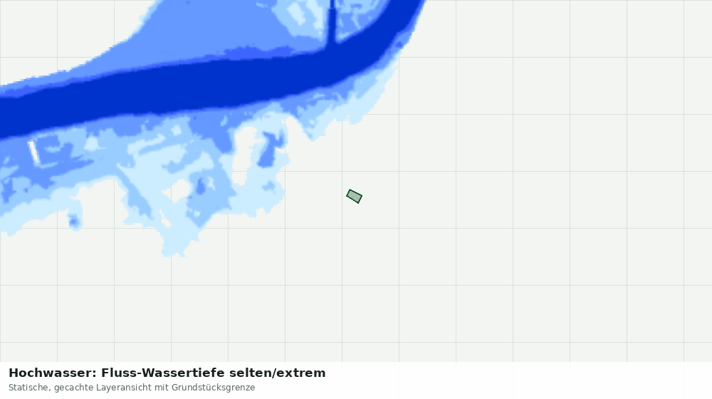 Statische Kartenansicht: Hochwasser: Fluss-Wassertiefe selten/extrem