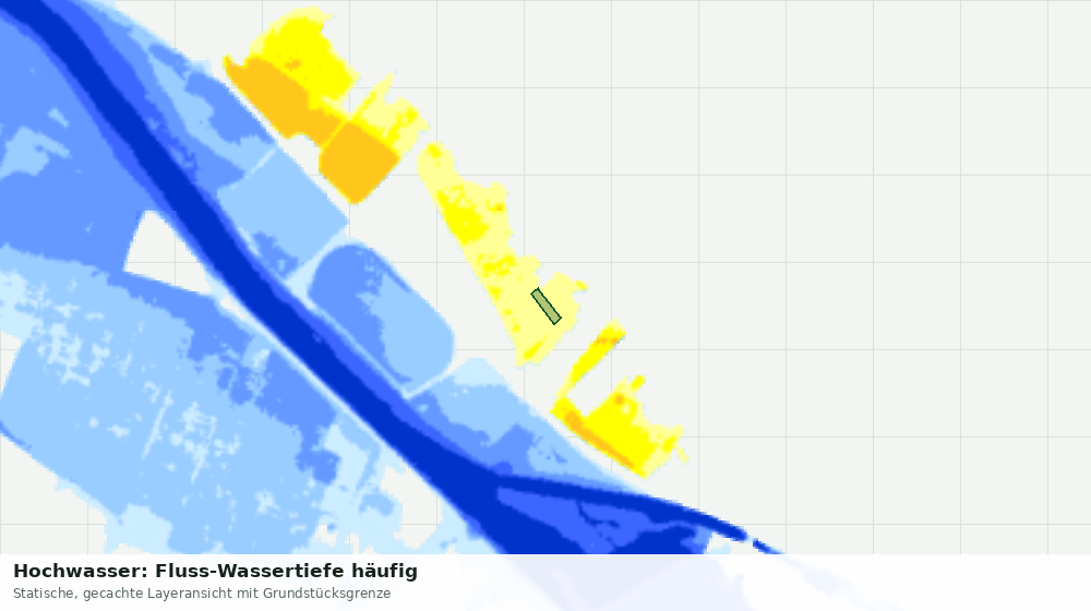 Statische Kartenansicht: Hochwasser: Fluss-Wassertiefe häufig