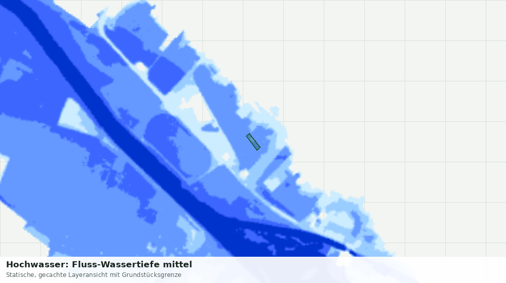 Statische Kartenansicht: Hochwasser: Fluss-Wassertiefe mittel